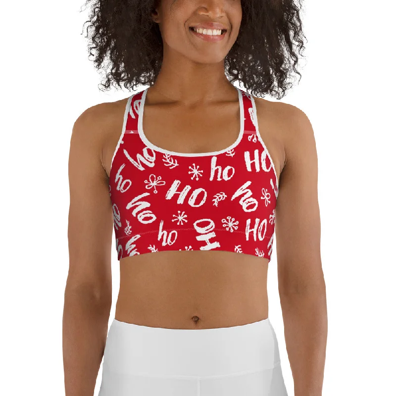 Ho-Ho Holiday Cheer Sports Bra