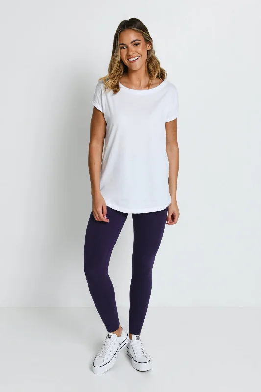 Lightweight Everyday High Waisted Leggings - Acai Purple