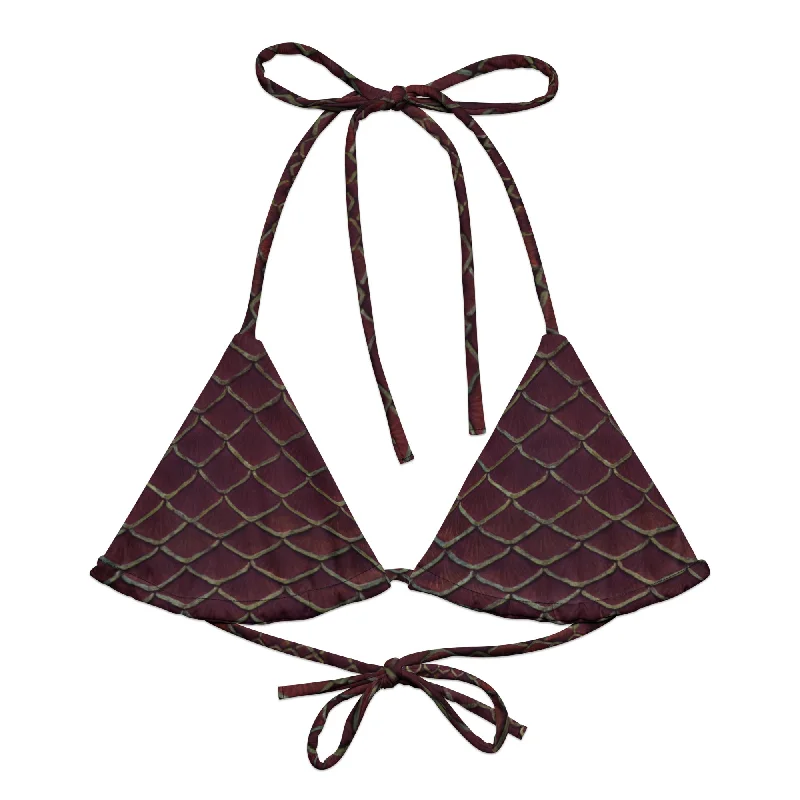 Yule Tide Recycled String Bikini Top