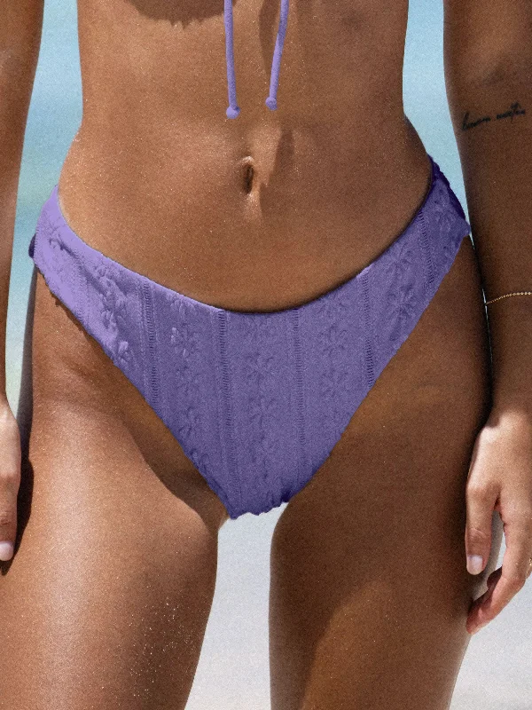 Purple Jacquard Bikini Bottom