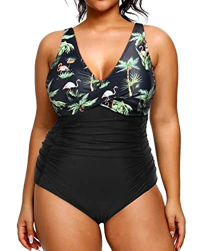 Women's Plus Size Slimming Swimwear Tummy Control One Piece Swimsuit