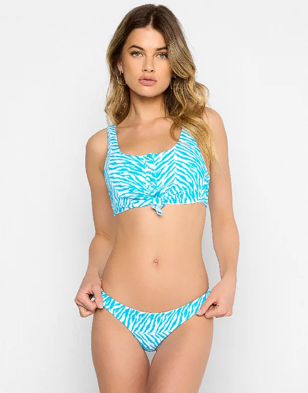 Sage Knot Top - Seablue Tiger