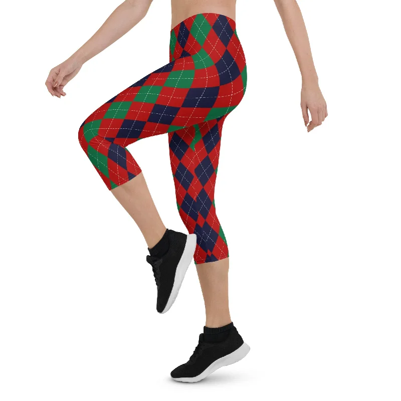 Christmas Argyle Capris