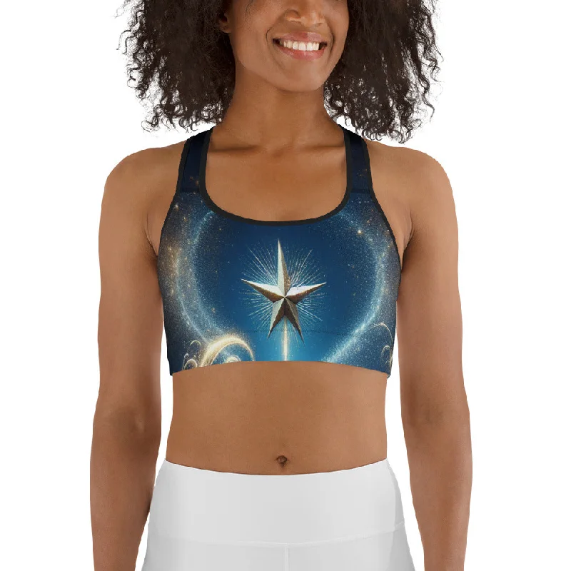 Starlit Christmas Sports Bra