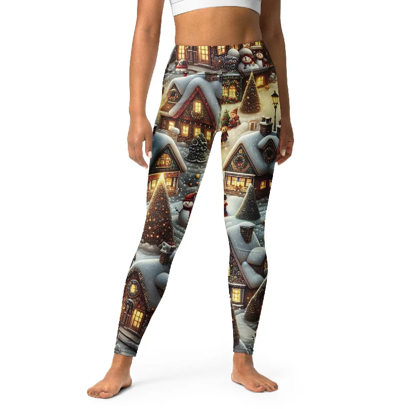 Festive Village Yoga Leggings