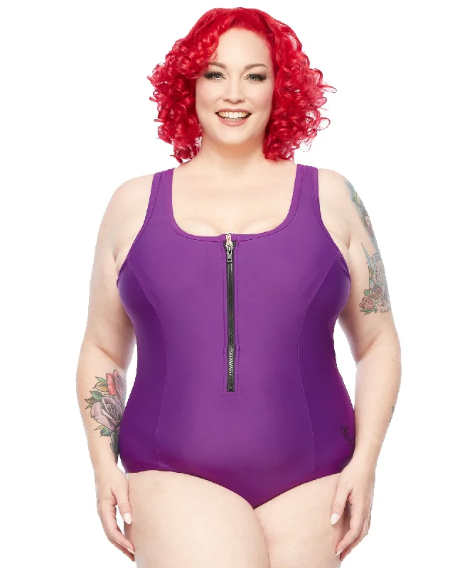 Racer Back Swimsuit - Zip