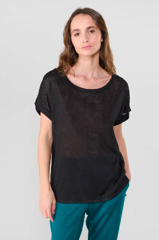 LT Pat Black T-shirt Trendy Women's 