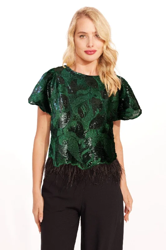 Arlen Top - Absinthe Geometric