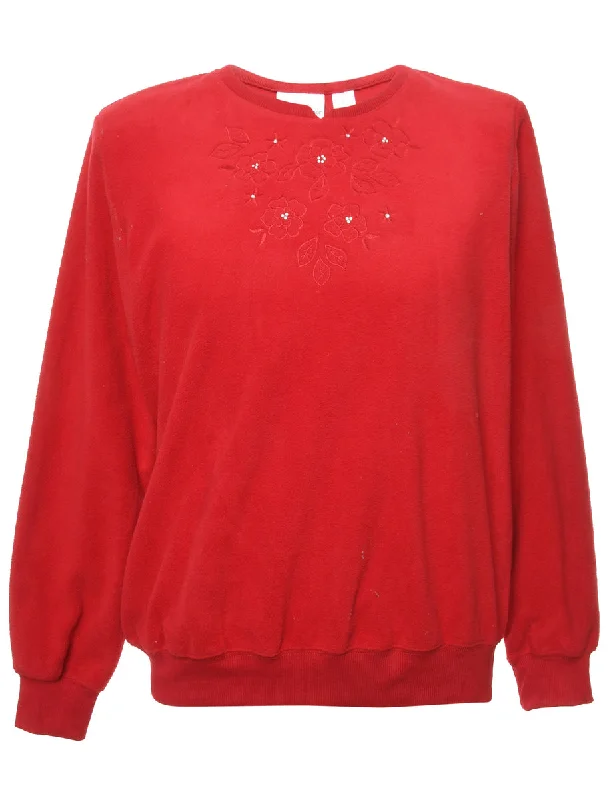 Alfred Dunner Fleece Sweatshirt - S Casual Women's Loose - fitting