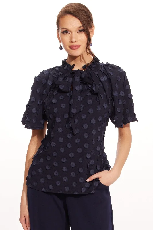 Delani Top – Sapphire Dots Sleek Women's 