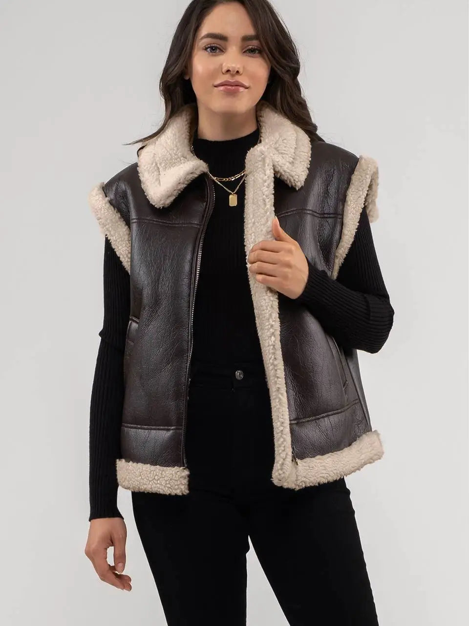 Highway Shearling Lined Vest Adventure