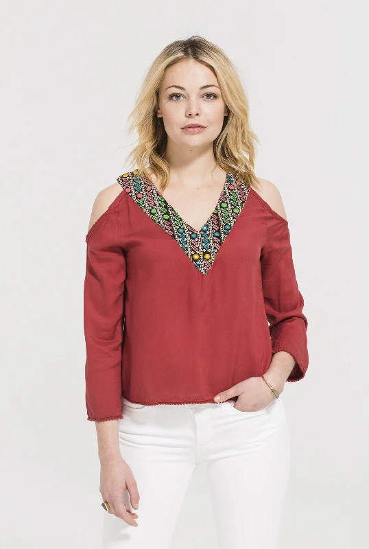 Ruby Cold Shoulder Top Vacation