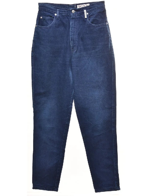 Indigo Tapered Jeans - W28 L32 Classic Women's Pin - striped