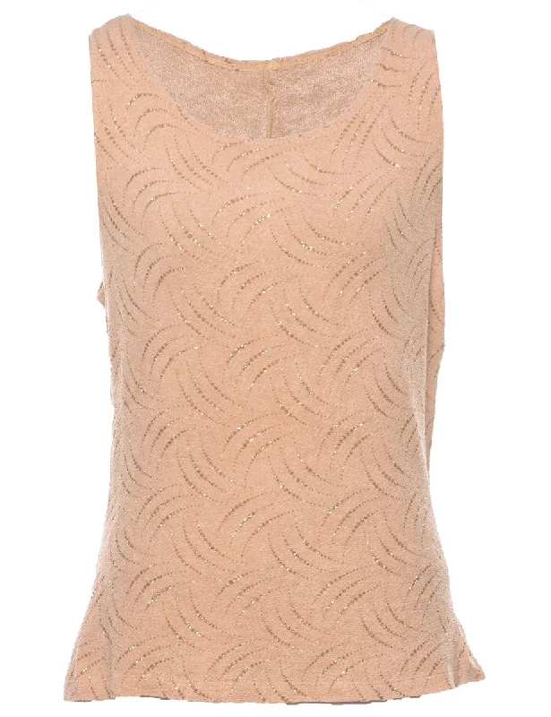 Light Brown Evening Top - M Street
