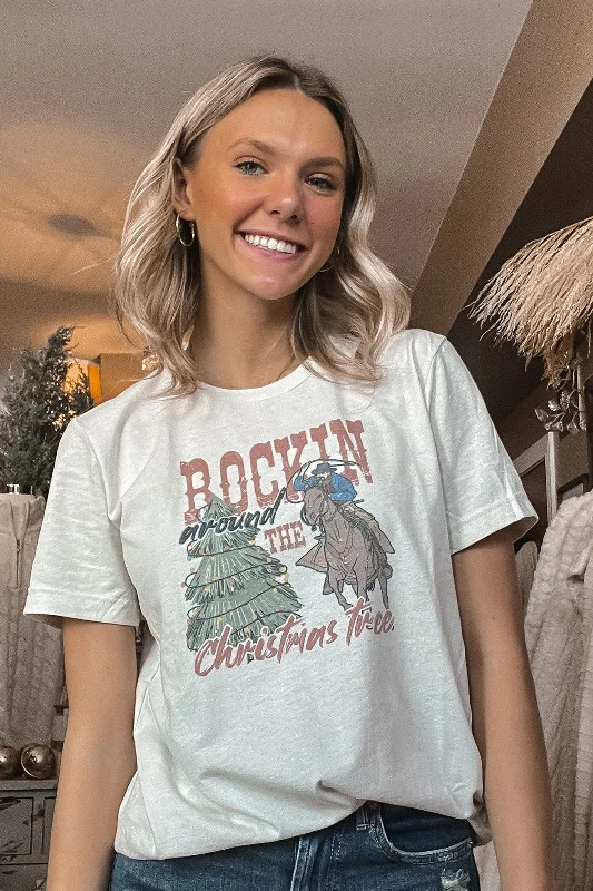 Rockin' Around The Christmas Tree Tee Elegant Women's 