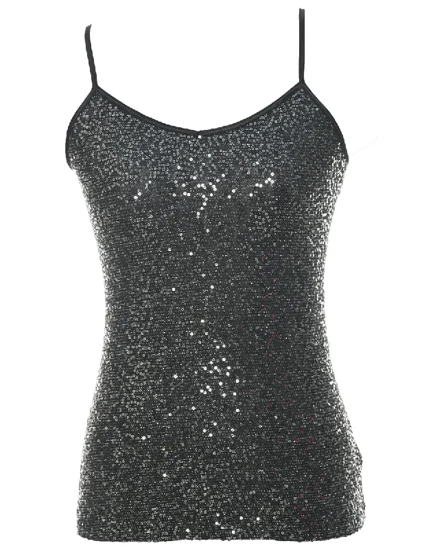 Sequined Party Top - XS Traditional Women's Wool