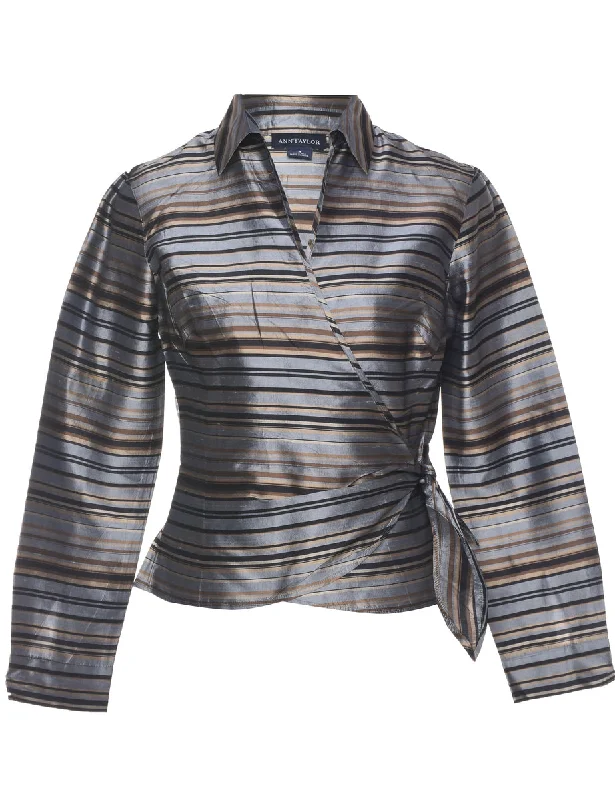 Silk Ann Taylor Evening Top - M Laid - back Women's Vibe