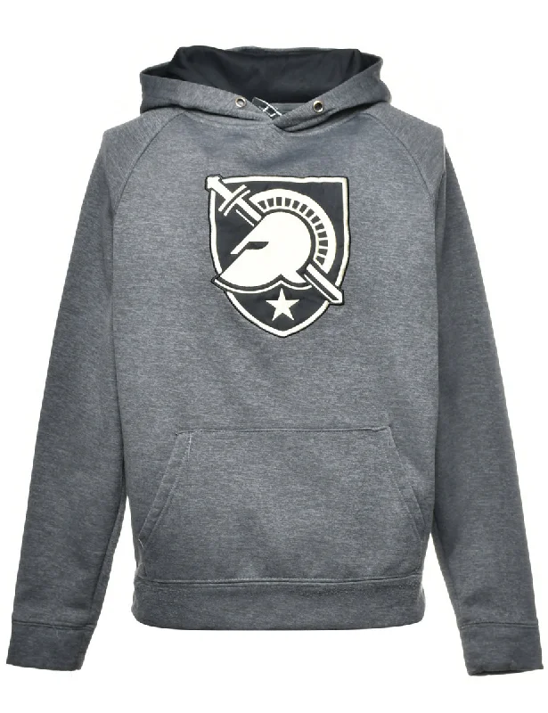 Grey Printed Hoodie - S Dapper Women's Bow - adorned