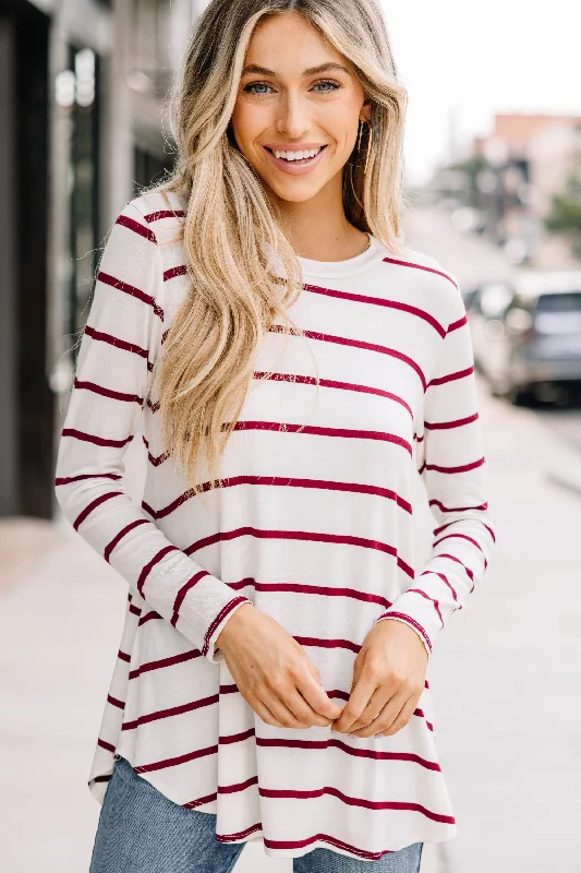 This Is The One Wine Red Striped Tunic Country