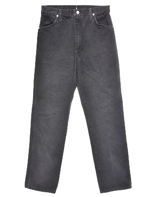 Black Wrangler Jeans - W28 L32 Monochromatic Office Style