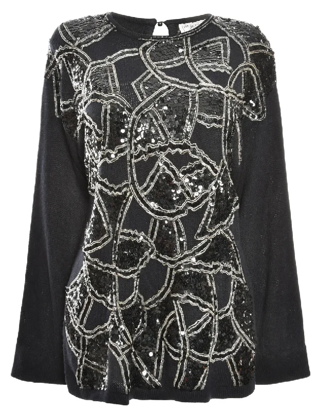 Embellished Jumper - L Disco