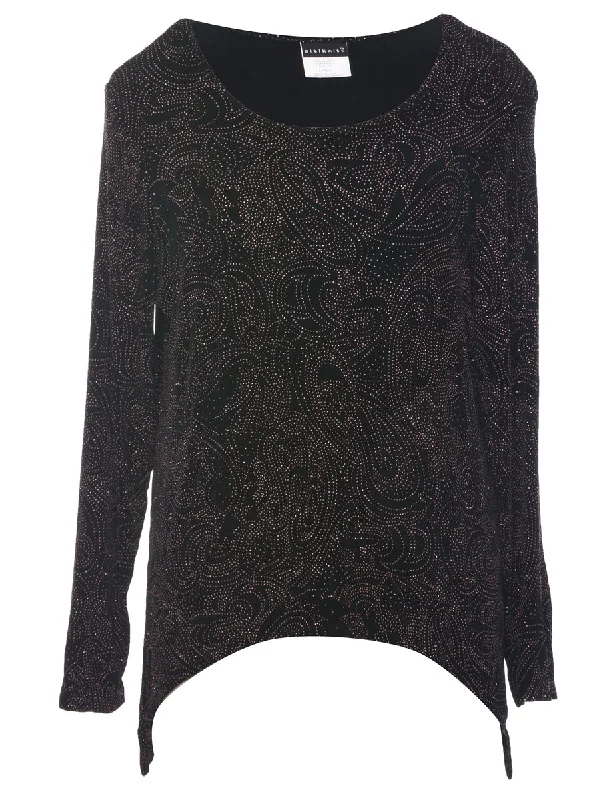 Paisley Evening Top - L Sharp Women's Italian