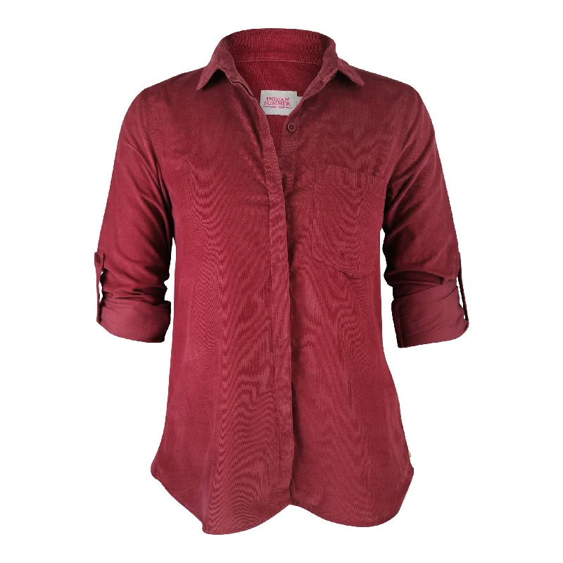 Heather ls classic button shirt rose Cozy Women's Sherpa - lined