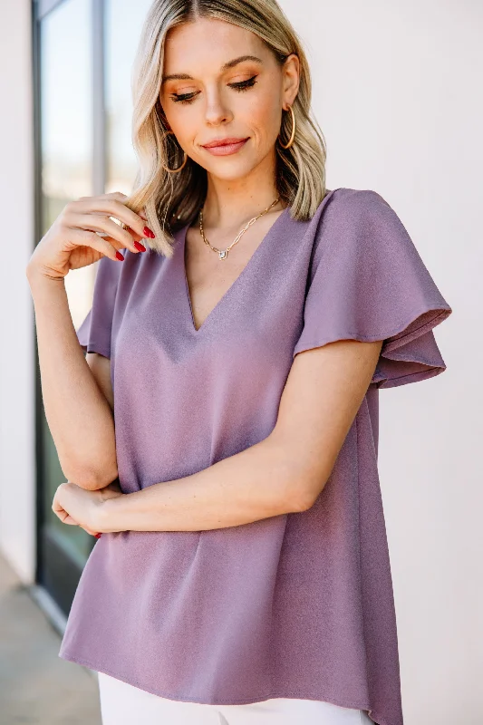 This Is Your Moment Dusty Plum Purple Top Athletic Women's 