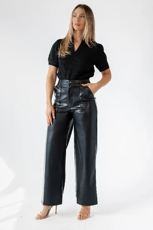 Murphy Black Crop Sweater - Final Sale Casual Women's Japanese 