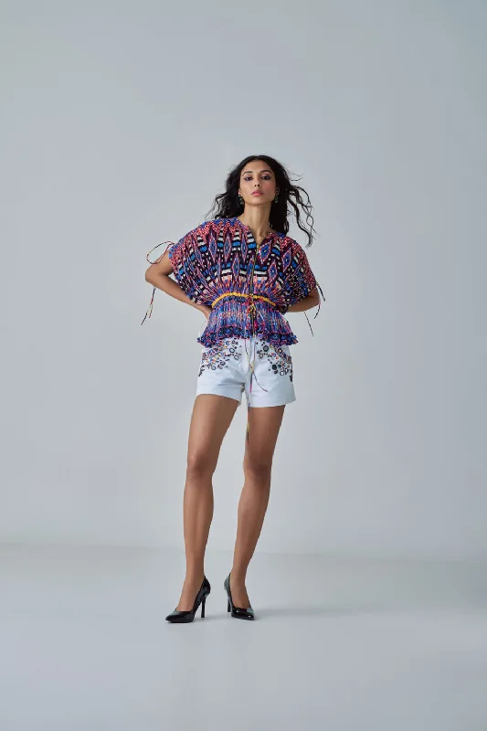 Jasmine Ikat Print Blouse Confident Women's High - fashion