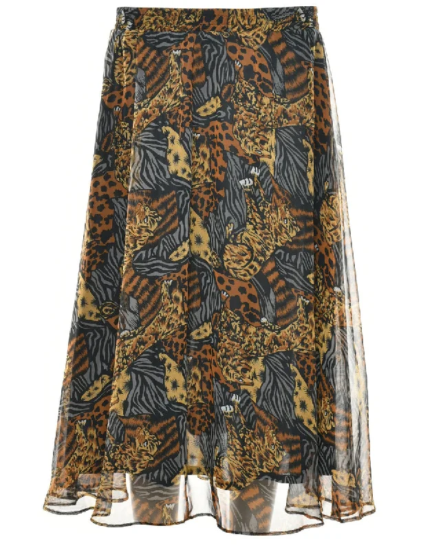 Animal Print Maxi Skirt - S purpose