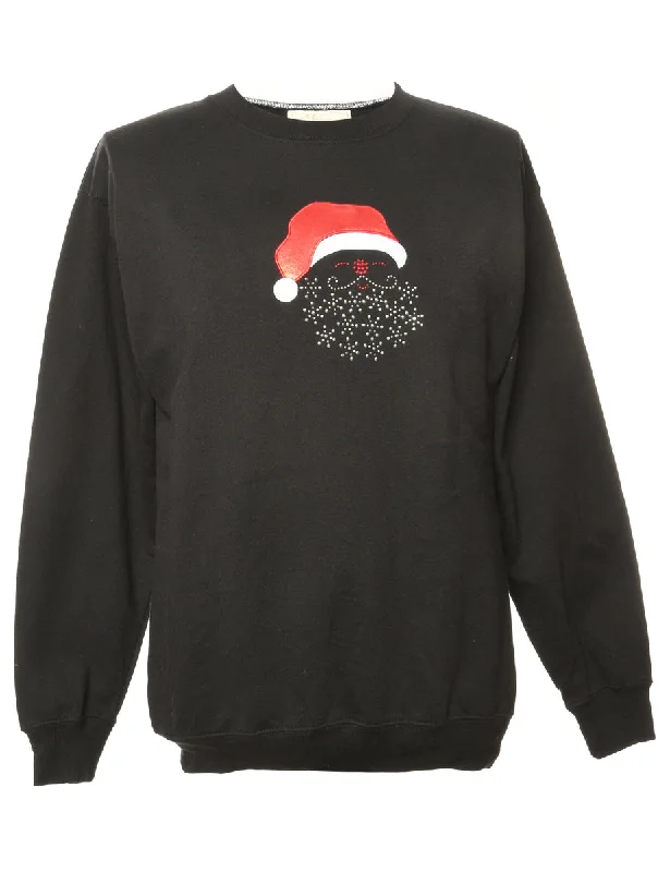 Father Christmas Sweatshirt - L Trendy Women's 