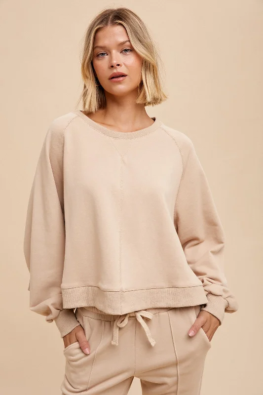 Oatmeal Day Off Sweatshirt Laid - back Women's Vibe