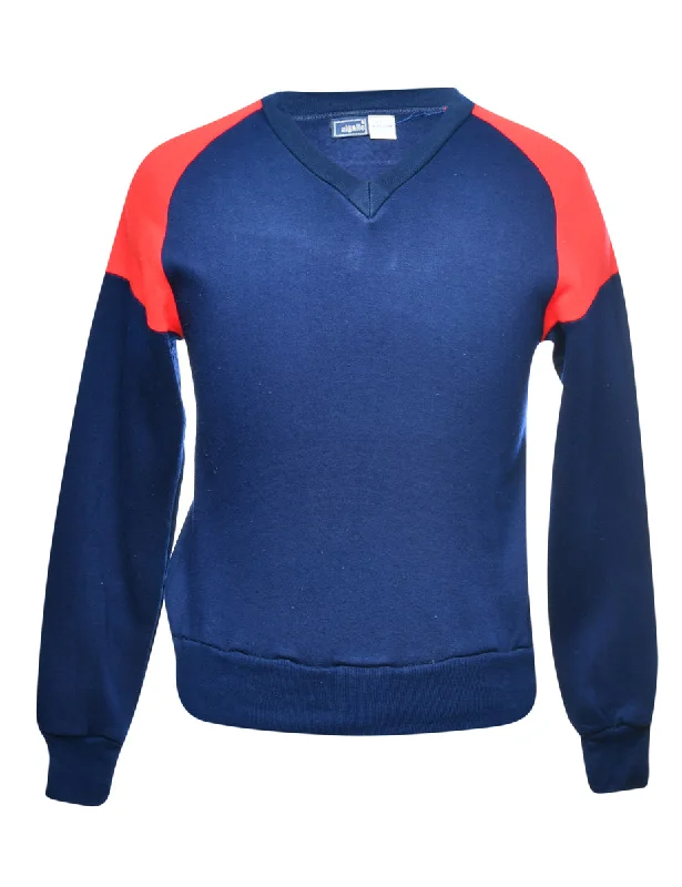 Navy Plain Sweatshirt - M Rugged Women's Outdoor 
