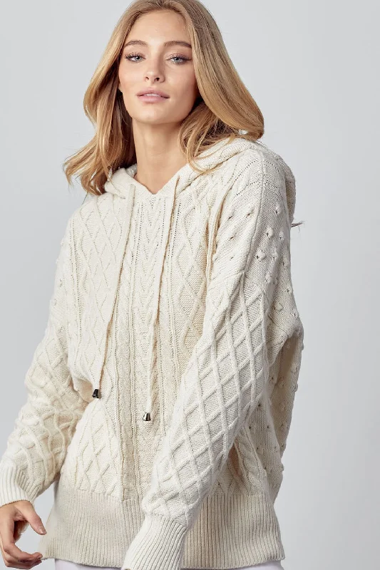 Creamy Dreamy Hooded Sweater Vintage Women's 1970S 