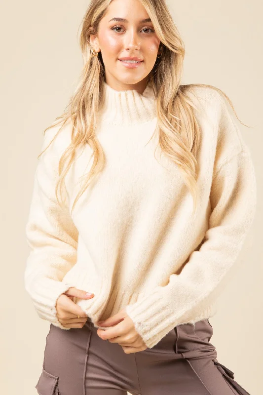 Myra Mock Neck Sweater Athletic Women's High - 
