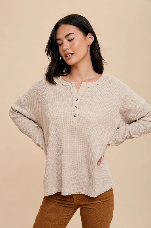 Nutty Oat Thermal Unique Women's Upcycled
