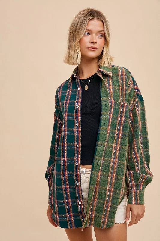 Monica Evergreen Double Plaid Bold Women's Animal Print
