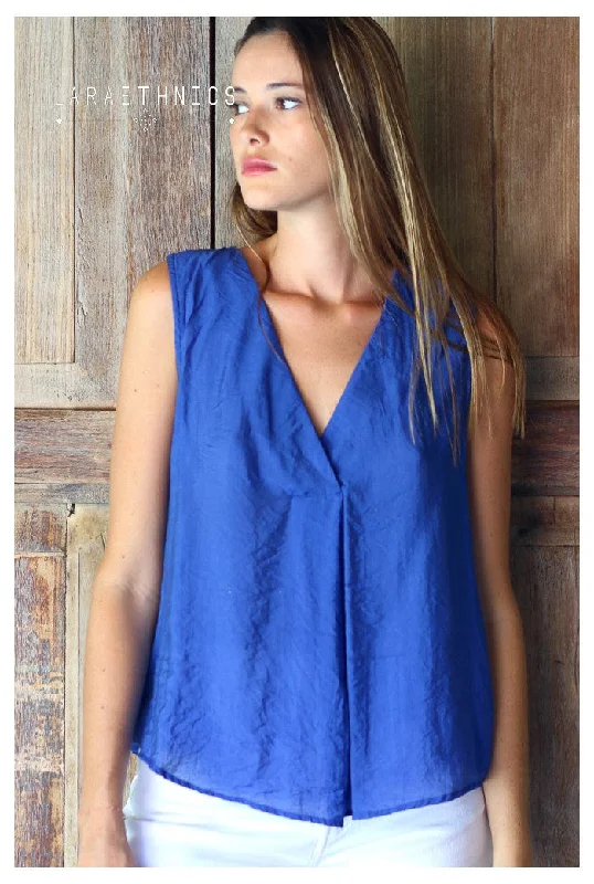 Lilly Blue Slv Top Cashmere