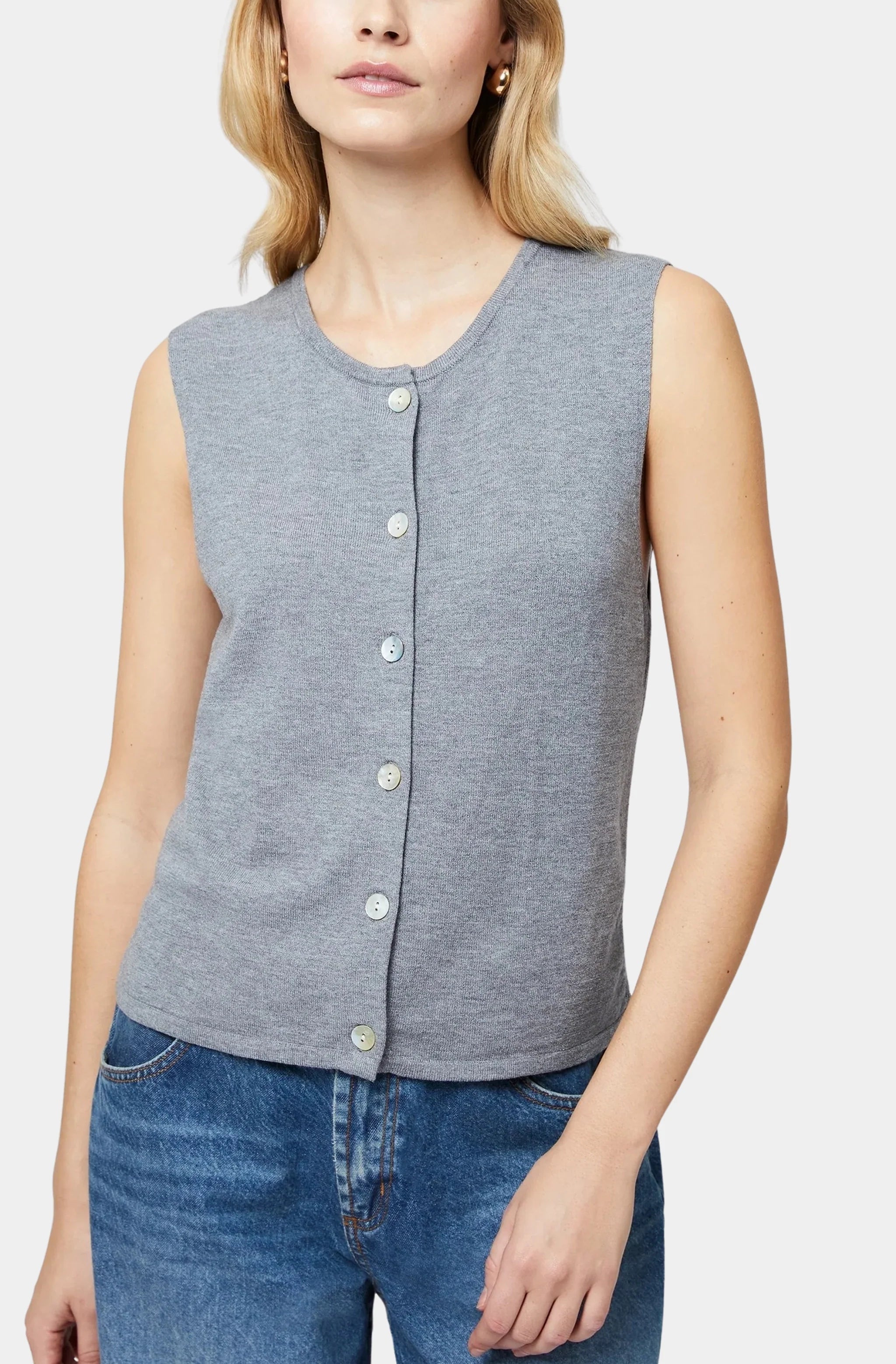 Cosysoft Buttoned Sweater Vest Vintage Women's 1970S 