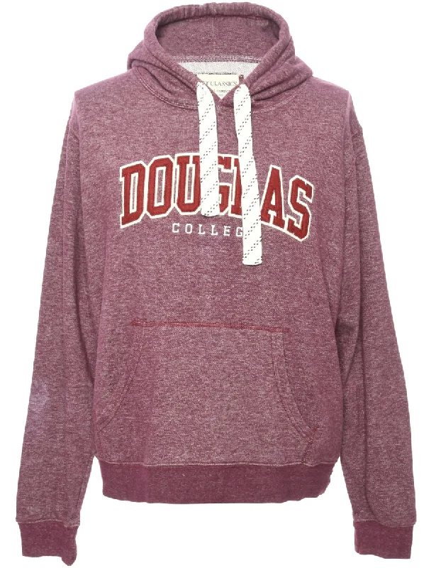 Douglas College Printed Hoodie - L Trendy Women's 