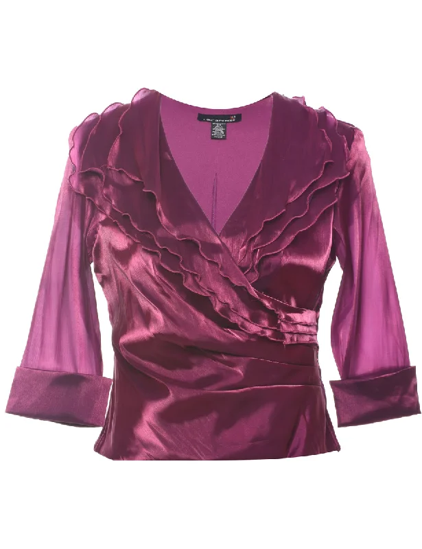 Magenta Evening Top - M Trendy Women's Oversized