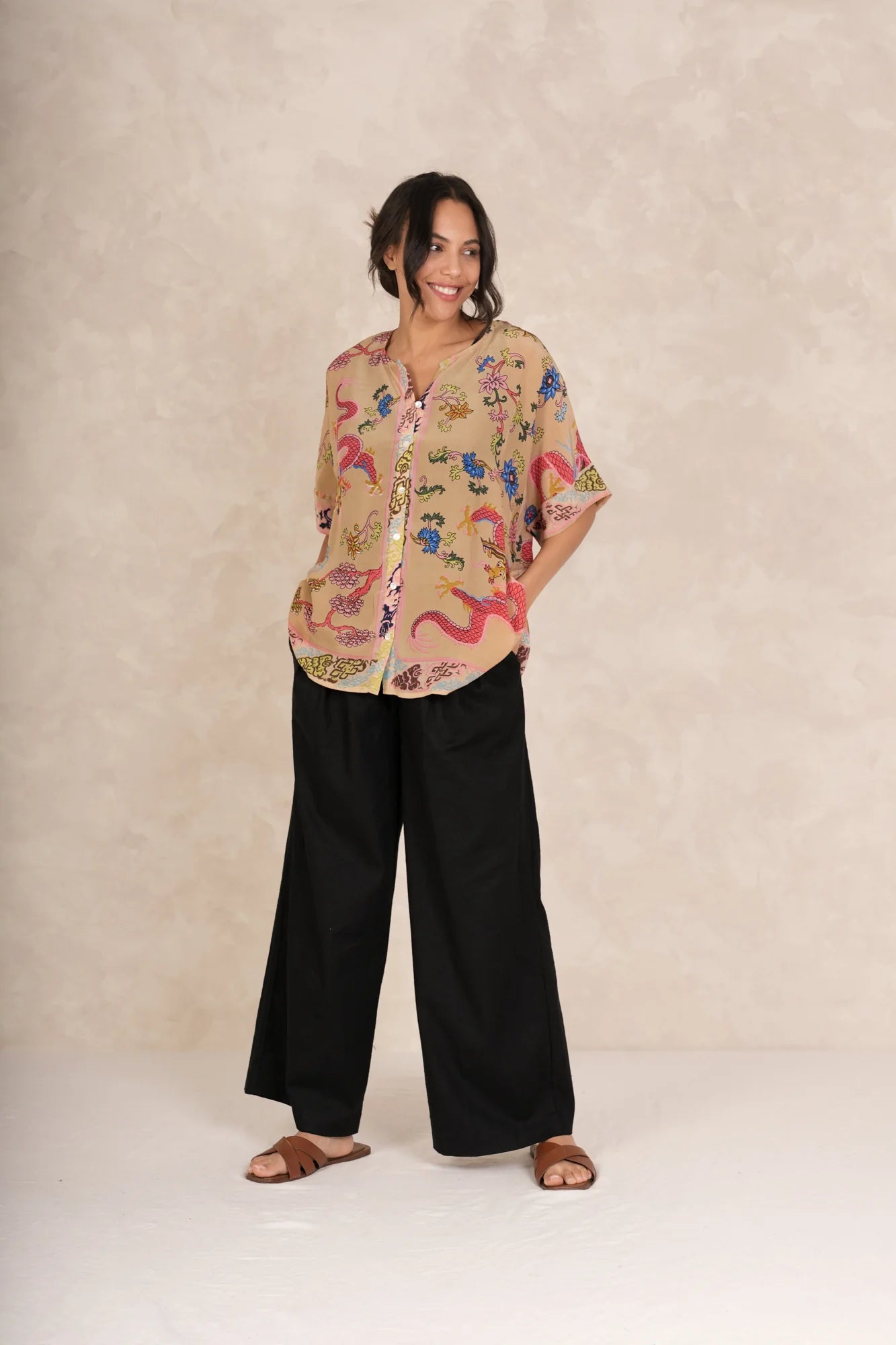 Dragon Sand Tea Blouse purpose