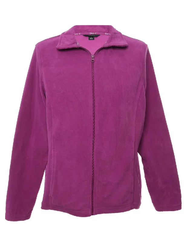 Purple Fleece Sweatshirt - L Sustainable Organic