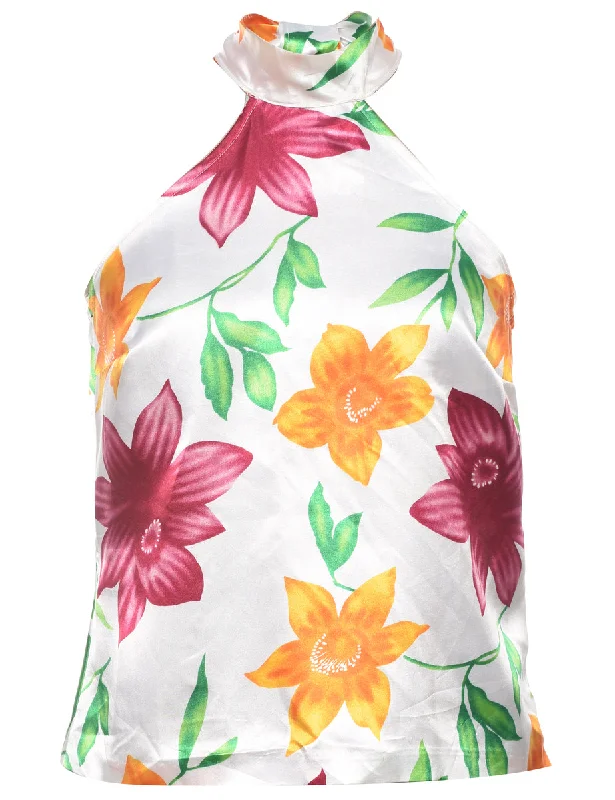 Floral Evening Top - M Practical Women's Quick - dry