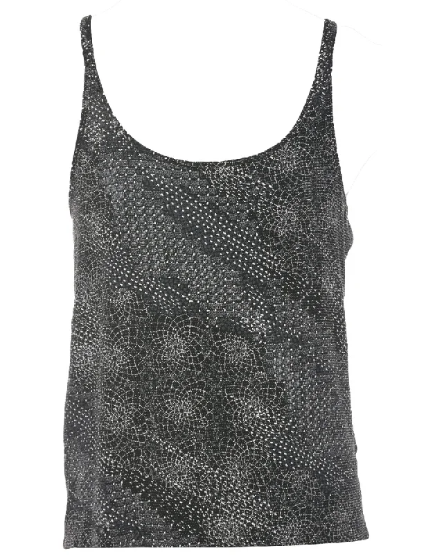 Black Evening Top - S Elegant Women's 