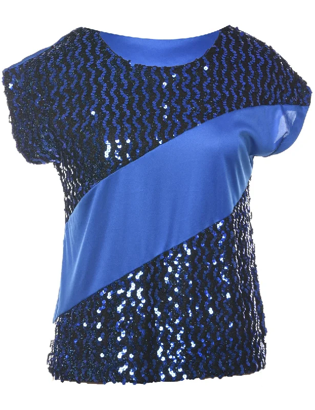 Lurex Evening Top - M Cool Women's Distressed