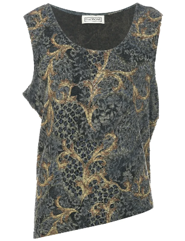 Foliage Evening Top - L Refined Women's Classic 