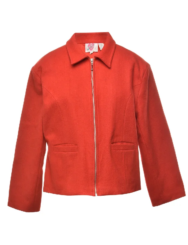 Red Cosy Jacket - L Casual Women's Japanese 