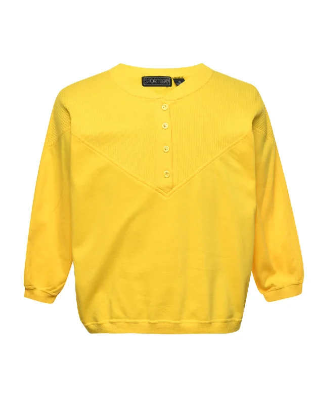Yellow Plain Sweatshirt - M Gym